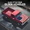 G128 Combo Pack: American USA Car Hood Cover 3.94x5.25 Ft & 2PK American USA Car Side View Mirror Cover 5.9x8.66 In | Both Washable Elastic Weatherproof Polyester | Show Your Enthusiasm and Pride
